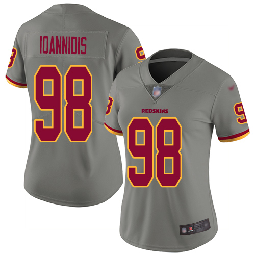 Washington Redskins Limited Gray Women Matt Ioannidis Jersey NFL Football #98 Inverted Legend